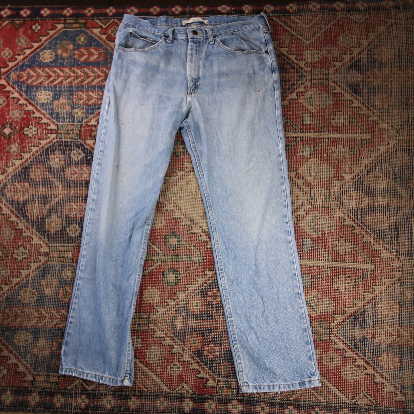 Lee W36 L32 Straight Leg Relaxed Fit Blue Denim Jeans