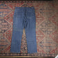 Lee W36 L28 Straight Leg Classic Ripped Style Distressed Style Blue Denim Jeans