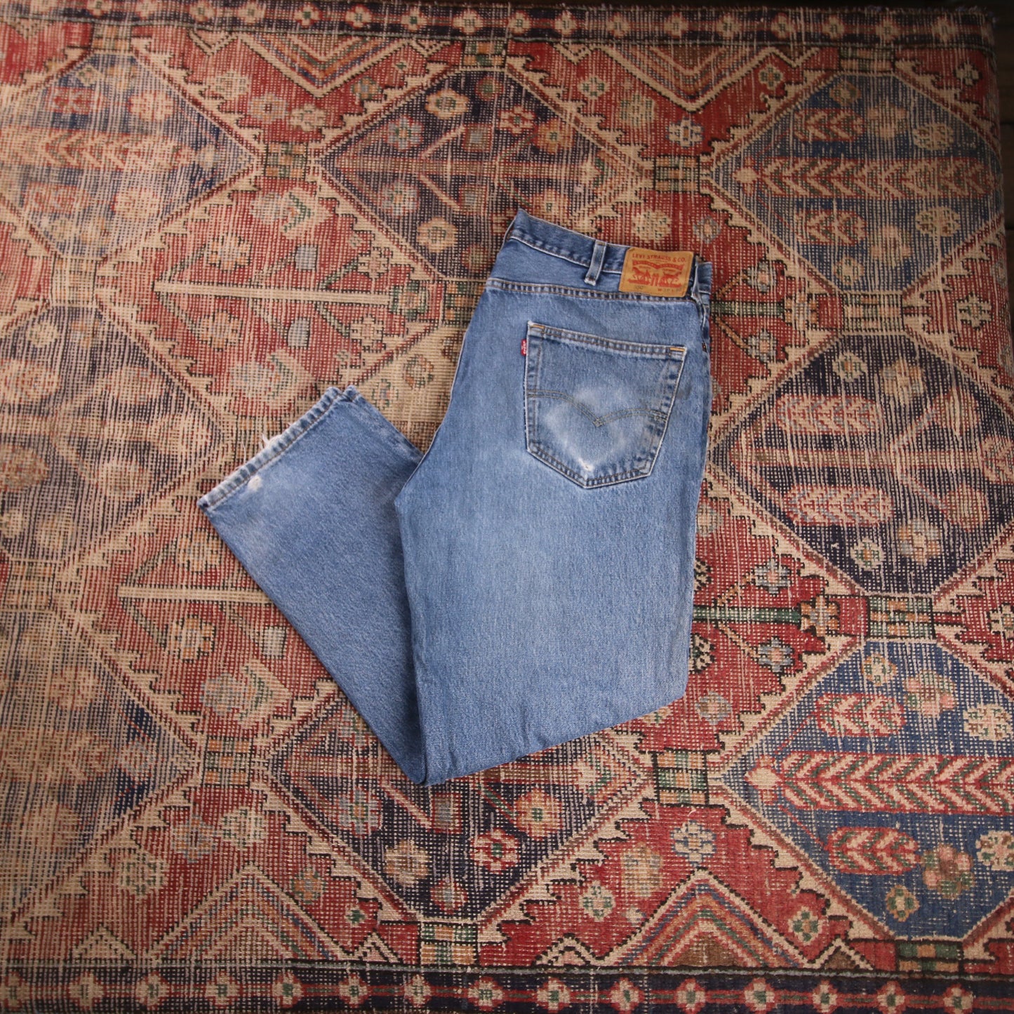 Levi's 550 W40 L30 Tapered Leg Relaxed Fit Blue Denim Jeans