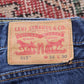Levi's 513 Red Tab W34 L29 Straight Leg Slim Fit Blue Denim Jeans