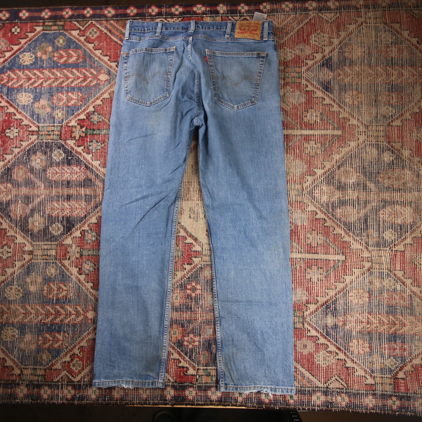 Levi's W36 L31 Straight Leg Relaxed Fit Blue Denim Jeans
