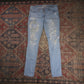 Levi's 711 W32 L30 Skinny Classic Ripped Style Blue Denim Jeans