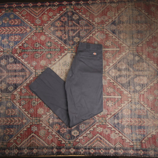 Dickies 874 W26 L31 Straight Leg Grey Cotton Blend Trousers