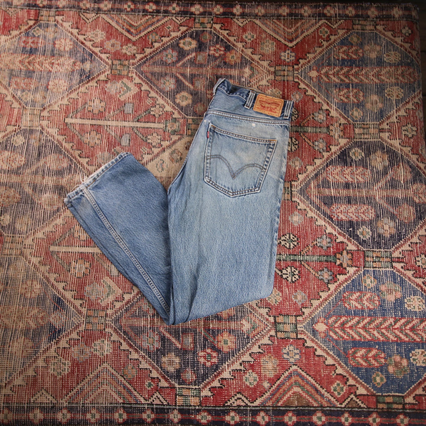 Levi's 505 W38 L32 Straight Leg Regular Fit Blue Denim Jeans