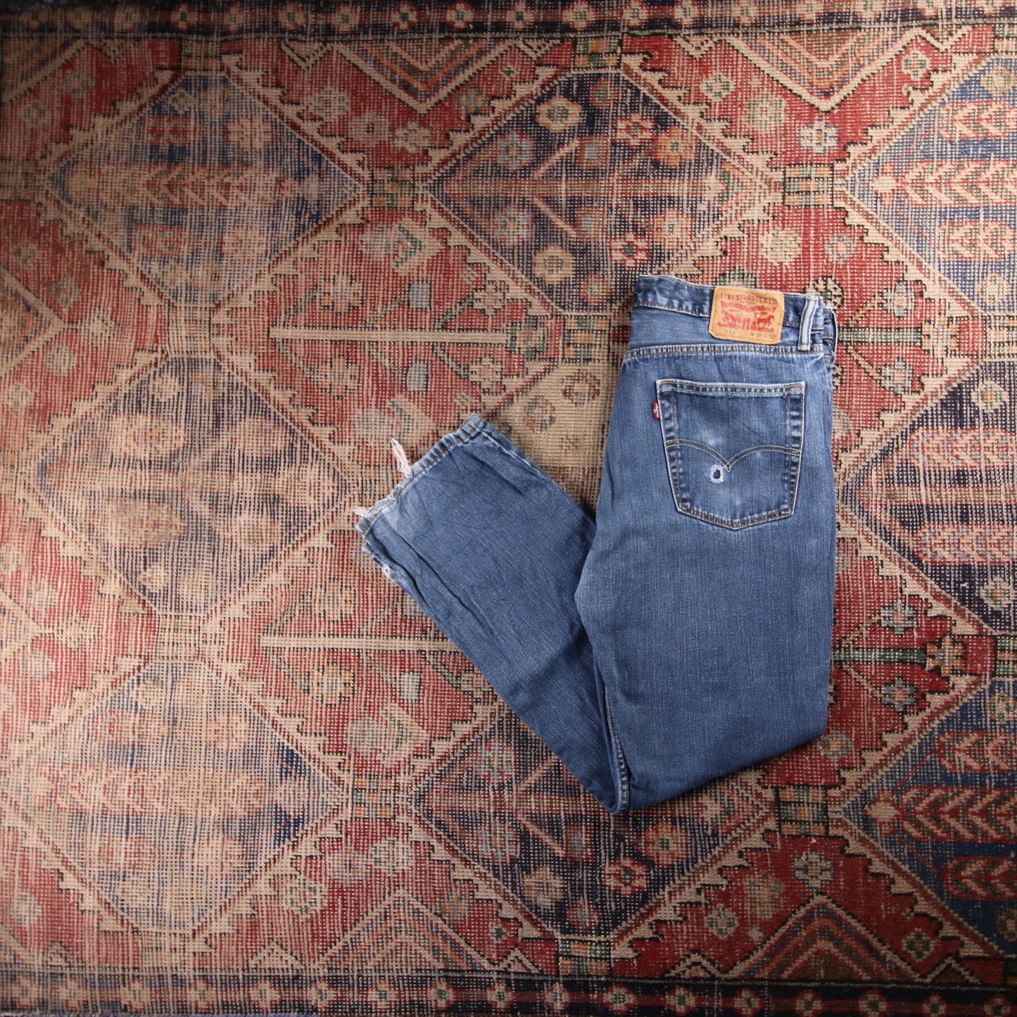 Levi's 514 Red Tab W28 L30 Straight Leg Blue Denim Jeans