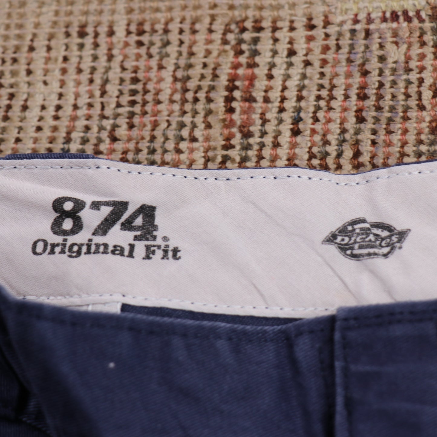 Dickies 874 W38 L30 Straight Leg Blue Cotton Blend Trousers