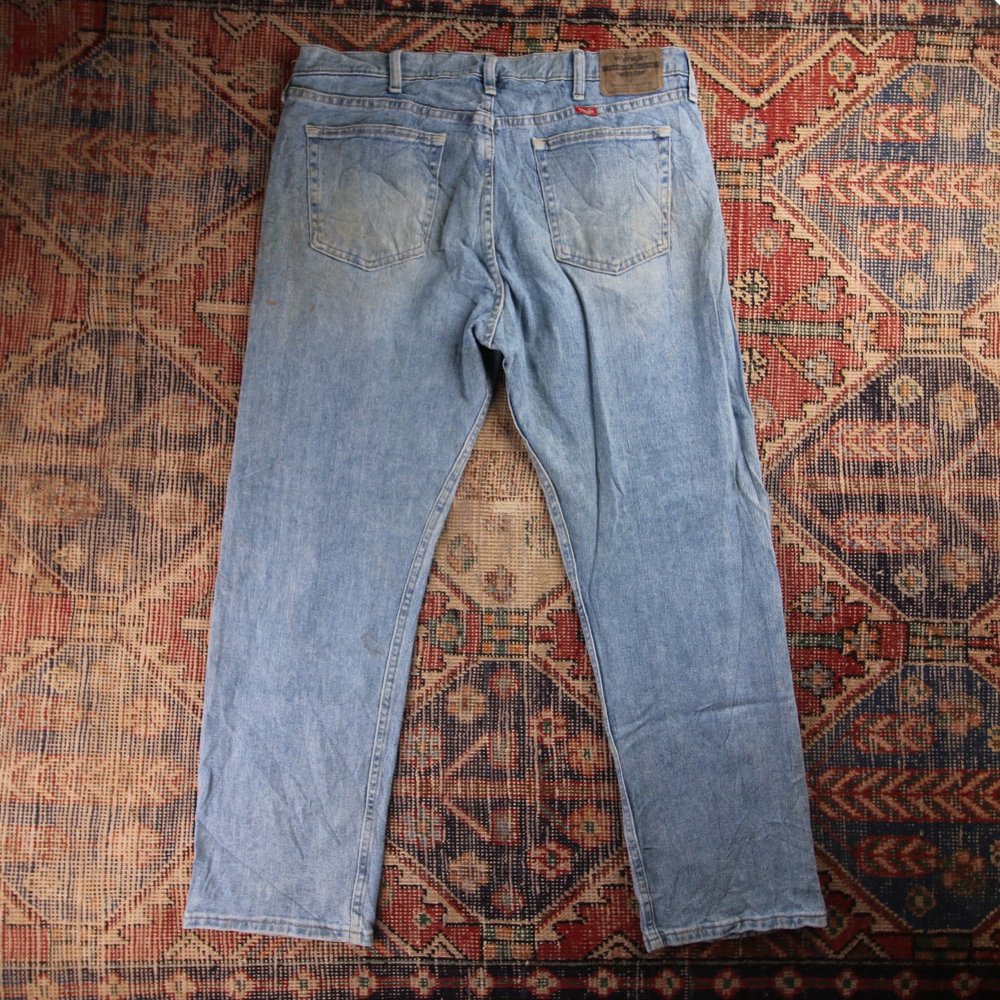 Wrangler W36 L30 Straight Blue Denim Jeans