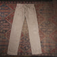 Levi's 505 W32 L33 Straight Leg Regular Fit Classic Ripped Style Beige Denim Jea