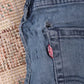 Levi's W24 L30 Tapered Leg Blue Denim Jeans