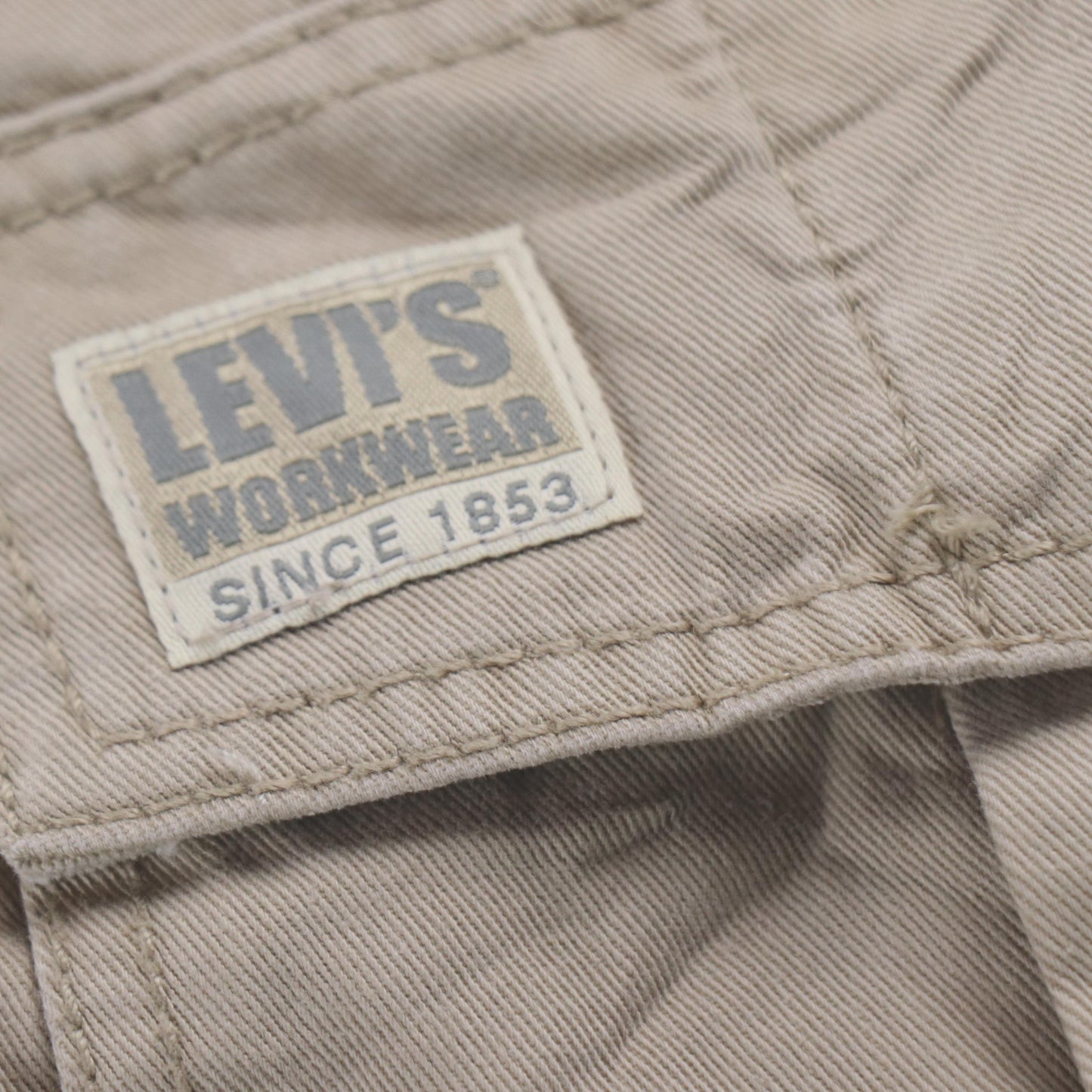 Levi's W32 L27 Cargo Beige Cotton Blend Trousers