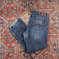 Wrangler W36 L29 Straight Leg Relaxed Fit Blue Denim Jeans
