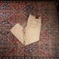 Lee W40 L28 Straight Leg Relaxed Fit Classic Ripped Style Beige Denim Jeans