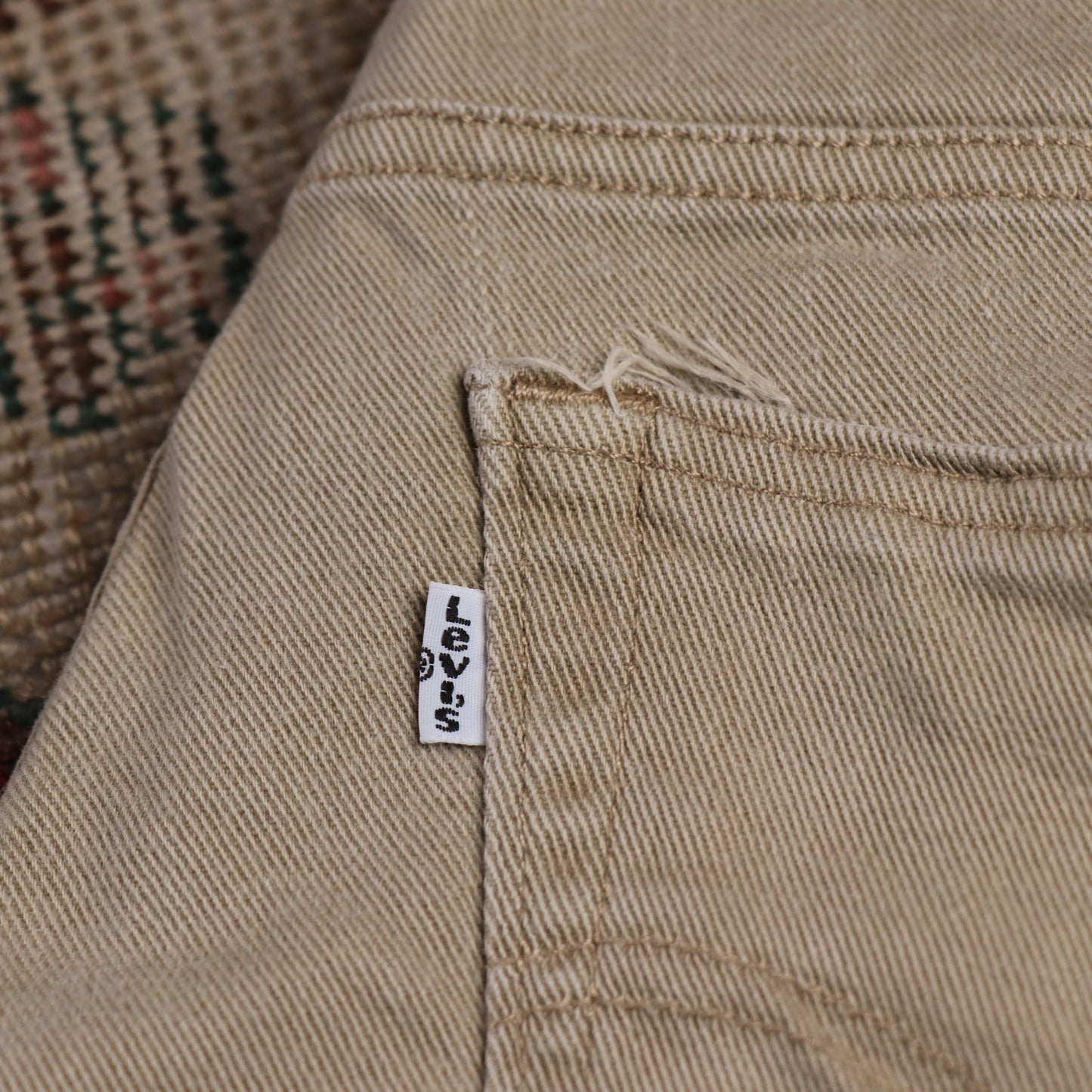 Levi's W30 L28 Tapered Leg Relaxed Fit Beige Denim Jeans
