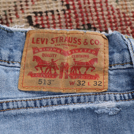 Levi's 513 W30 L30 Straight Leg Slim Fit Blue Denim Jeans