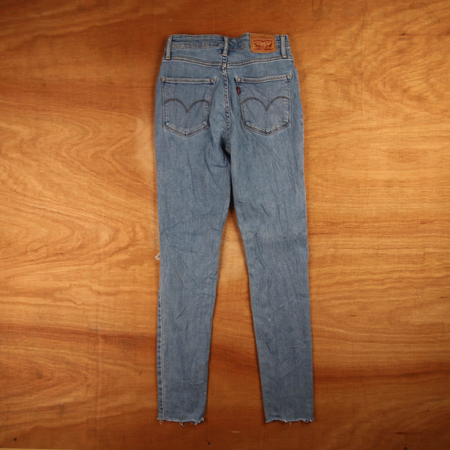 Levi's 721 Red Tab W26 L27 Skinny Blue Denim Jeans