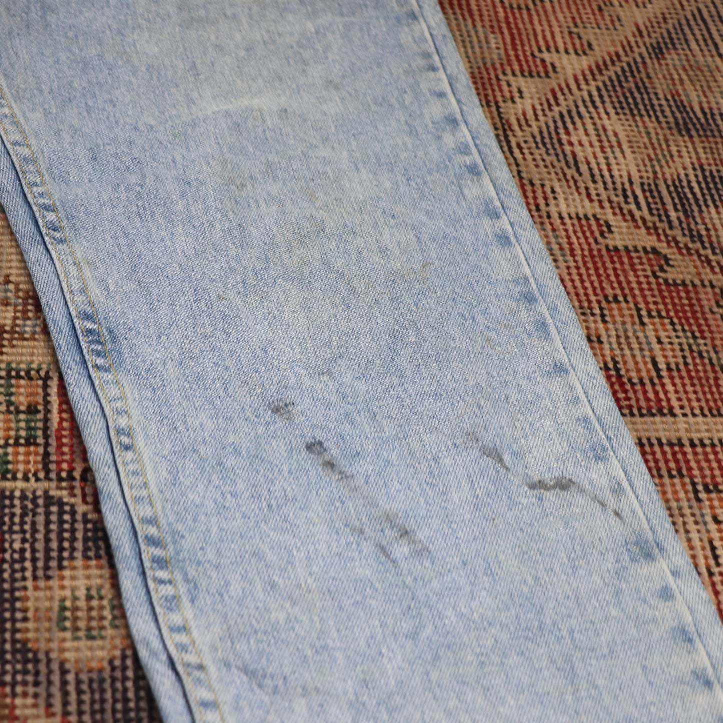 Lee W36 L31 Straight Leg Relaxed Fit Blue Denim Jeans