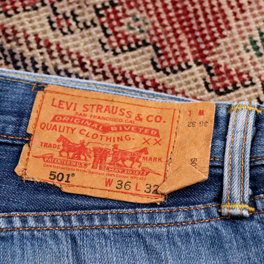 Levi's 501 W34 L27 Original Fit Blue Denim Jeans