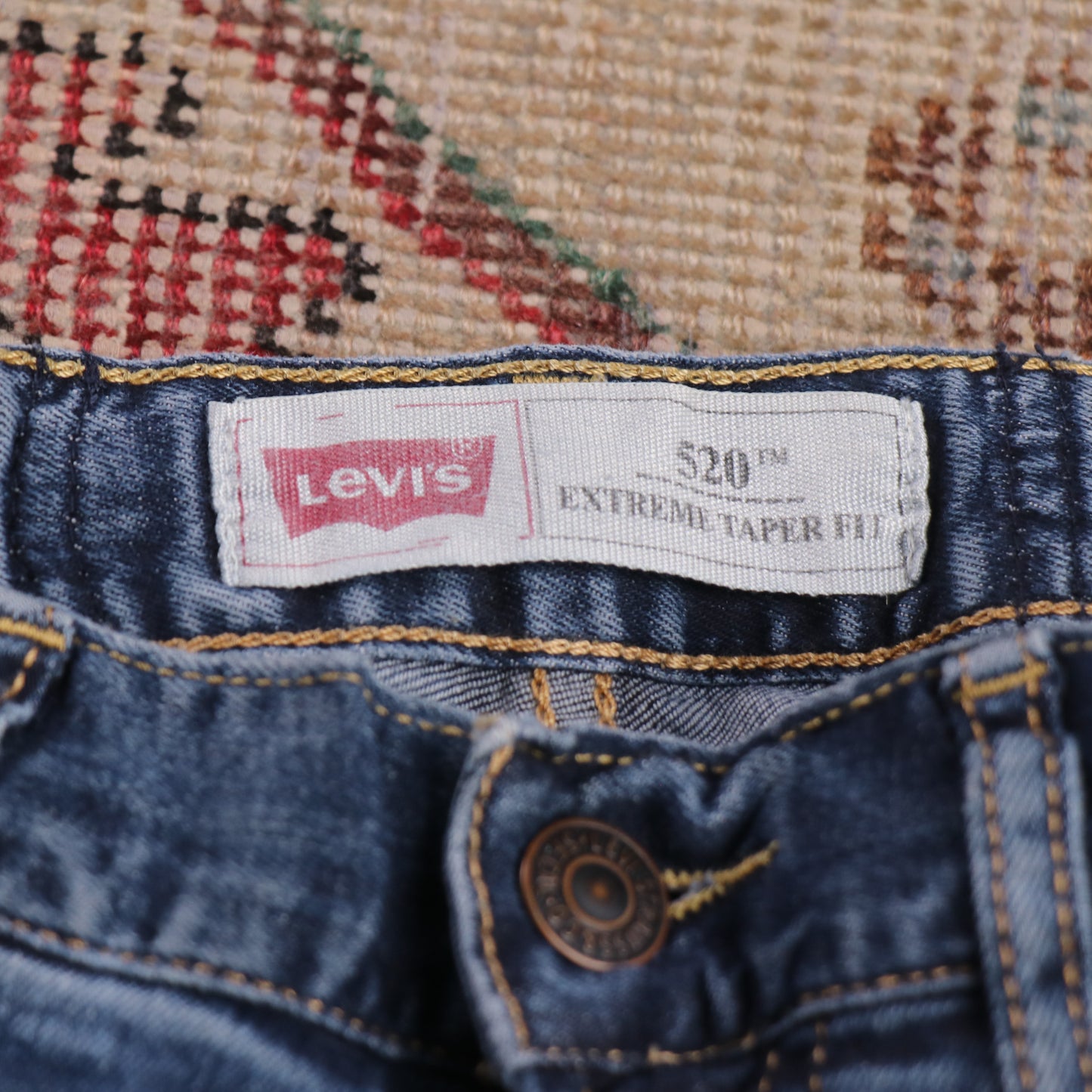 Levi's 520 W28 L31 Tapered Leg Slim Fit Blue Denim Jeans