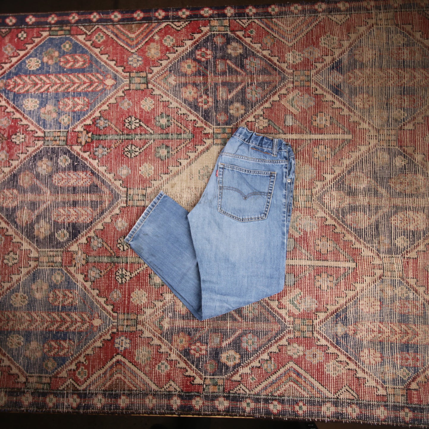 Levi's 505 W28 L25 Straight Leg Regular Fit Blue Denim Jeans