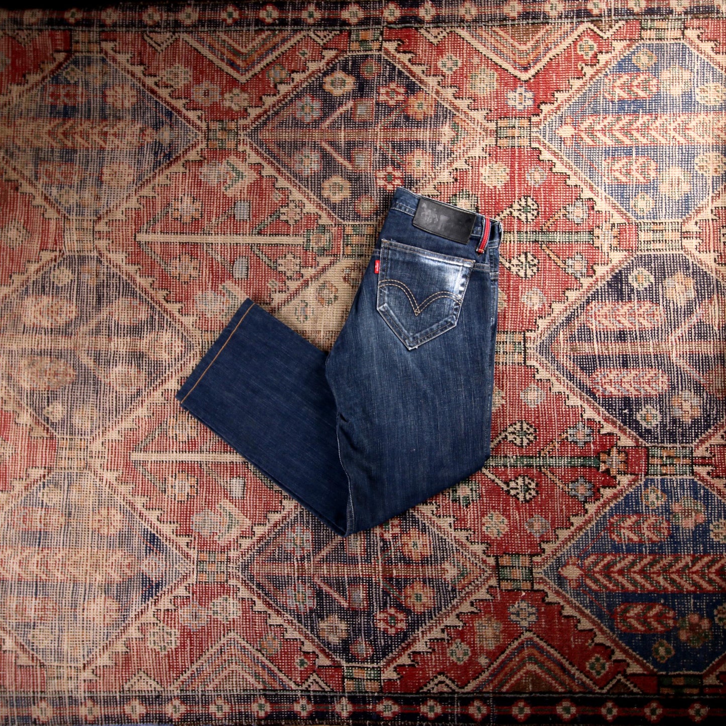 Levi's 559 Red Tab W28 L26 Straight Leg Relaxed Fit Blue Denim Jeans