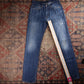 Levi's 514 Orange Tab W32 L33 Straight Leg Classic Ripped Style Blue Denim Jeans