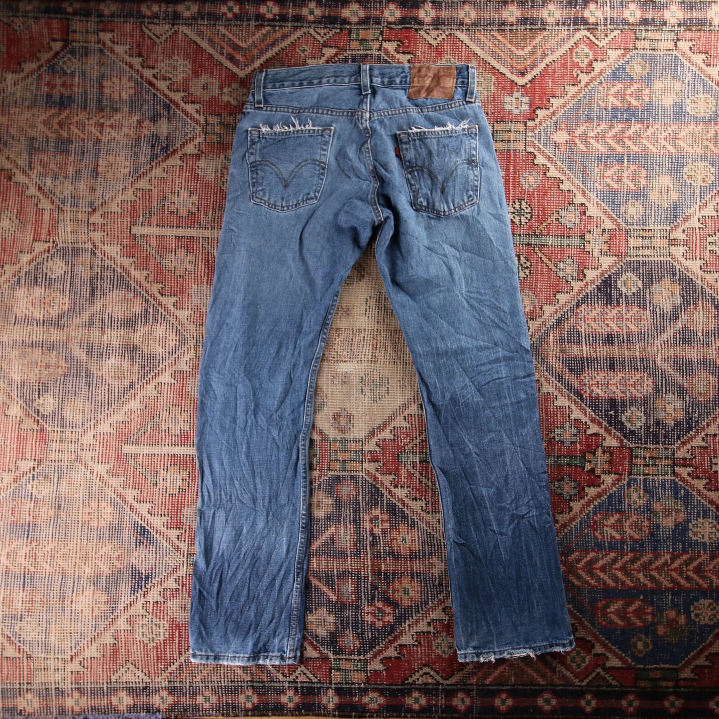 Levi's 514 Red Tab W28 L30 Straight Leg Blue Denim Jeans