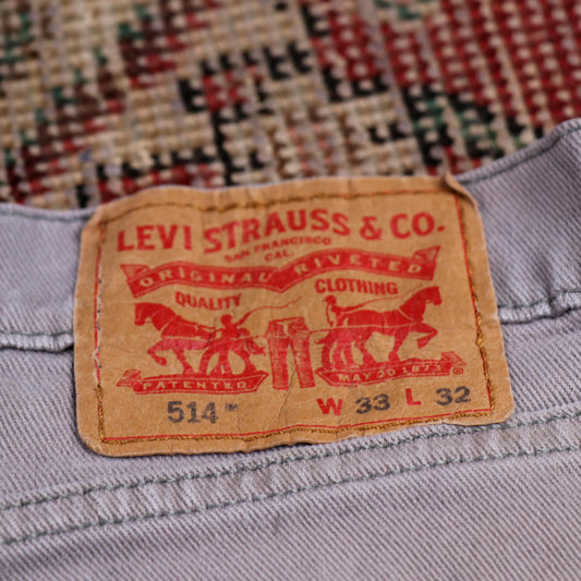 Levi's 514 W32 L30 Straight Leg Grey Denim Jeans