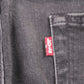 Levi's 510 Red Tab W34 L12 Slim Straight Leg Black Cotton Shorts