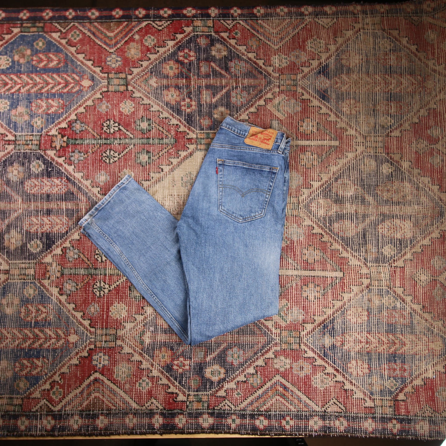 Levi's 505 W32 L31 Straight Leg Regular Fit Blue Denim Jeans