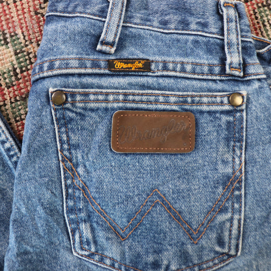 Wrangler W30 L30 Straight Leg Relaxed Fit Blue Denim Jeans
