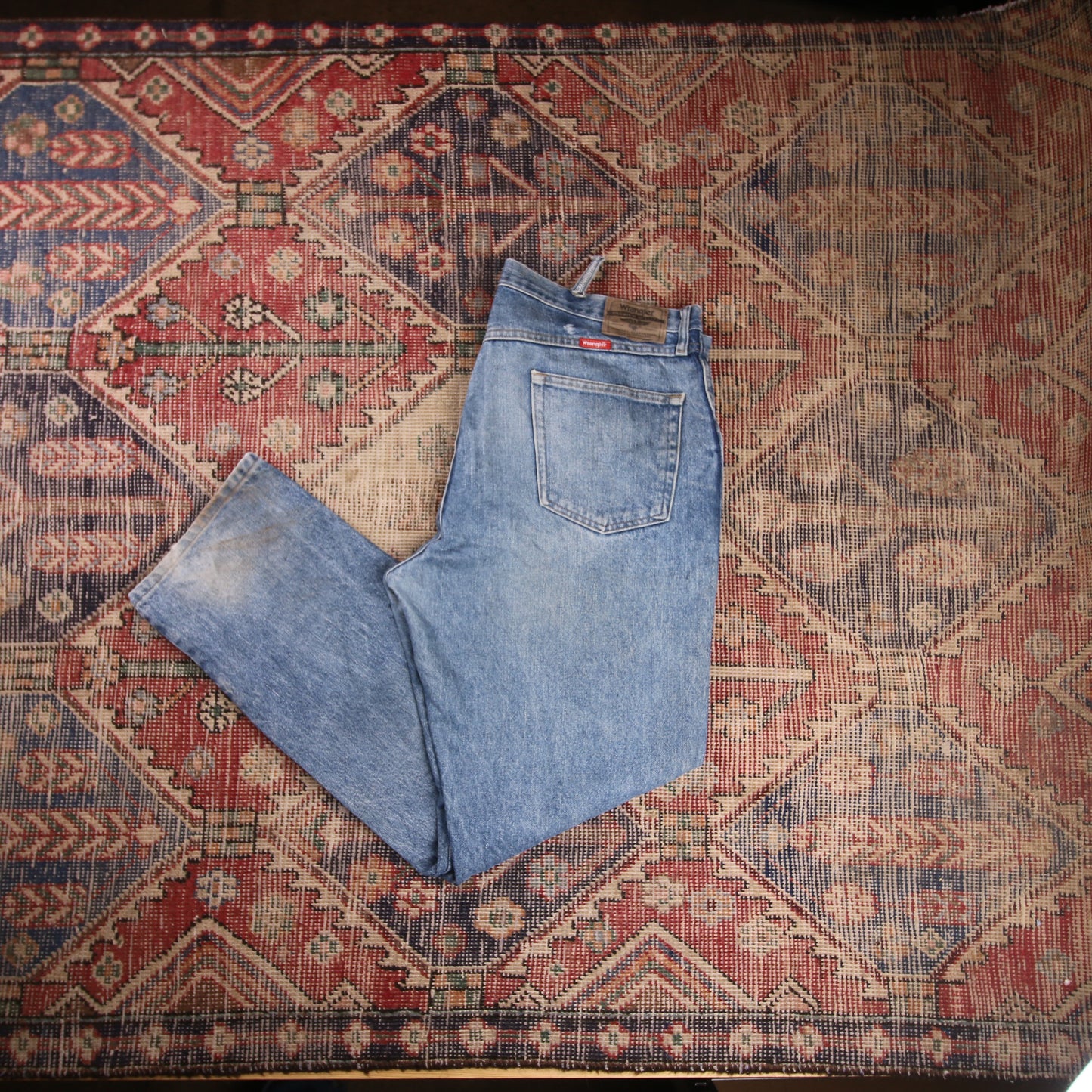 Wrangler W40 L31 Straight Leg Blue Denim Jeans