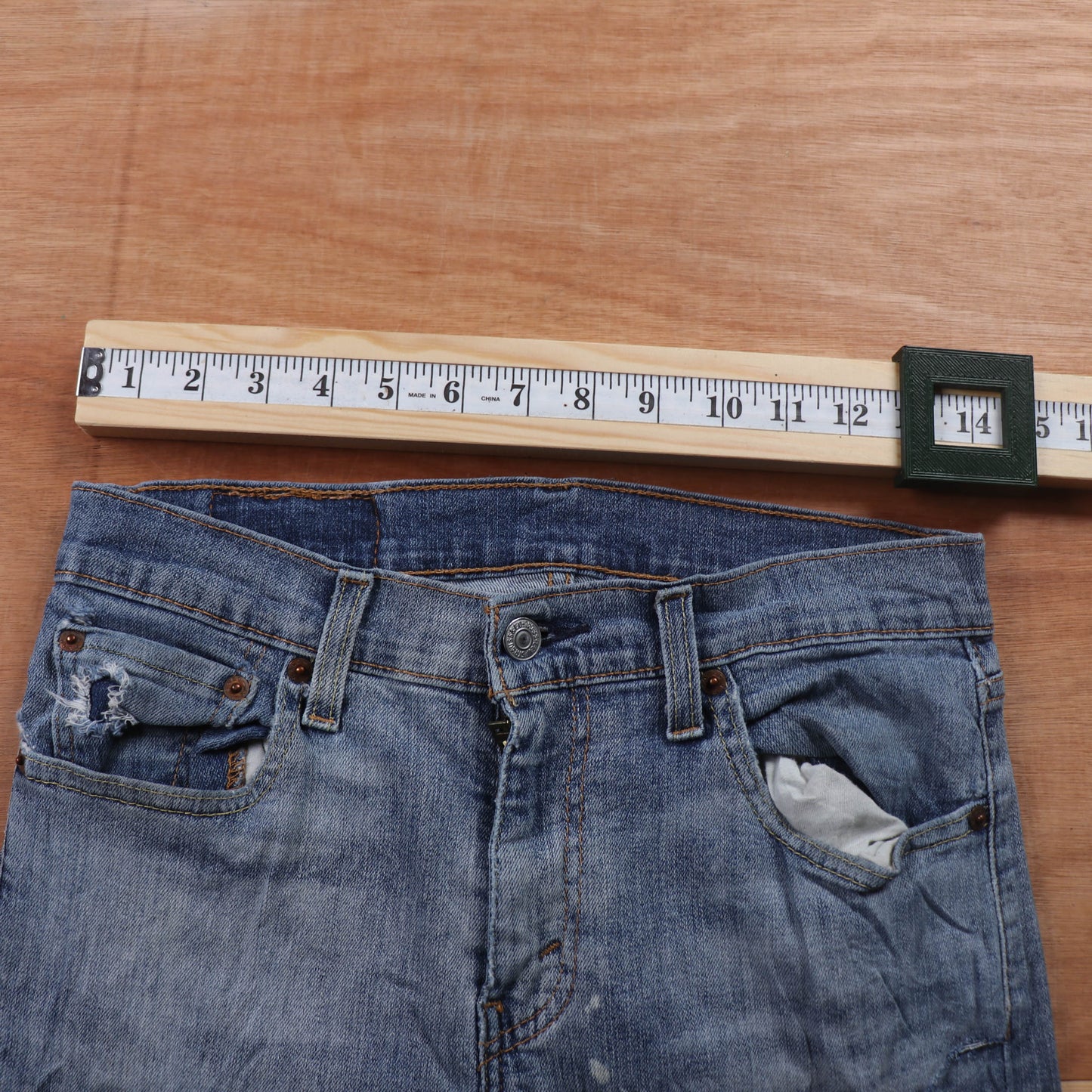 Levi's 517 Red Tab W28 L28 Bootcut Slim Fit Blue Denim Jeans