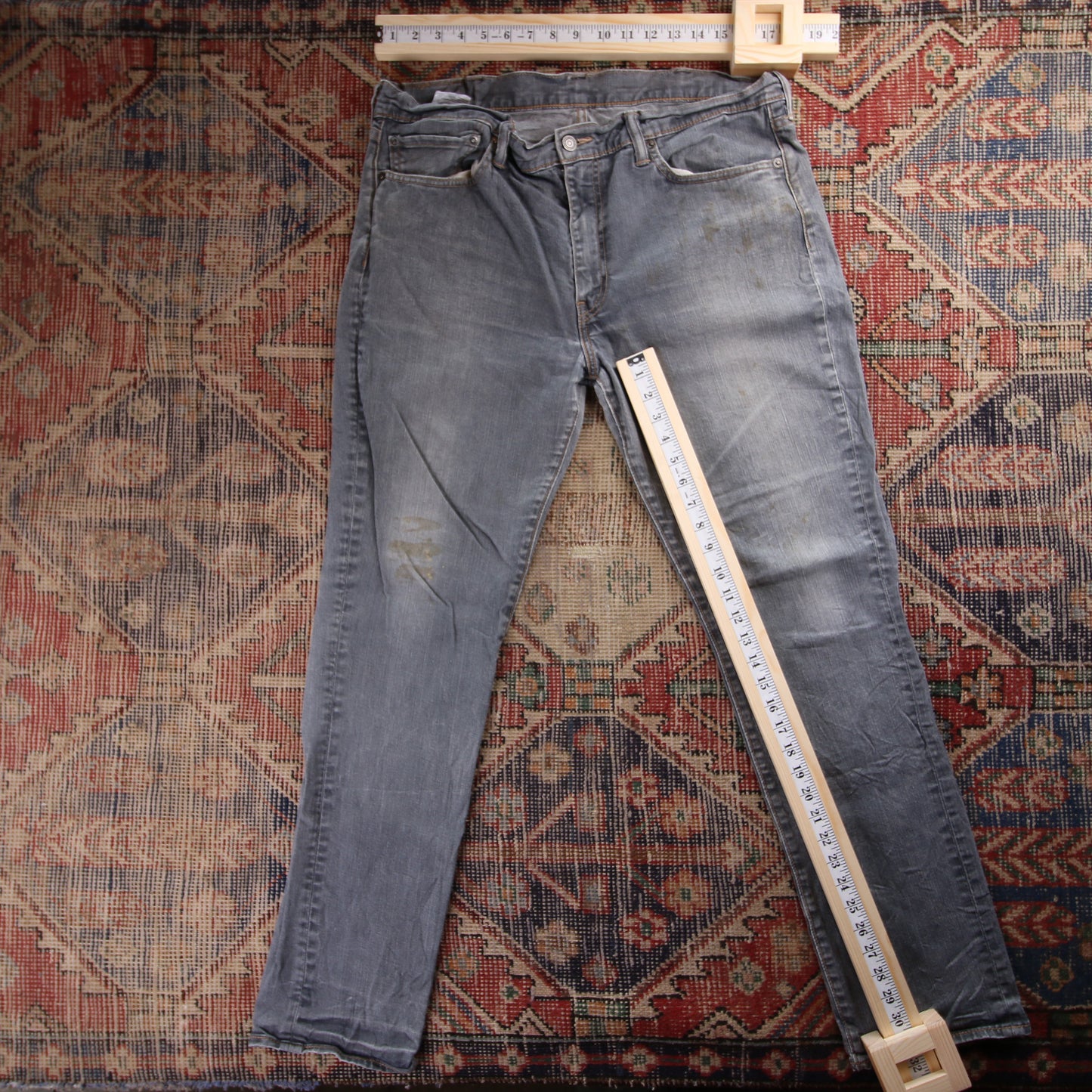 Levi's 511 Red Tab W34 L32 Slim Fit Grey Denim Jeans