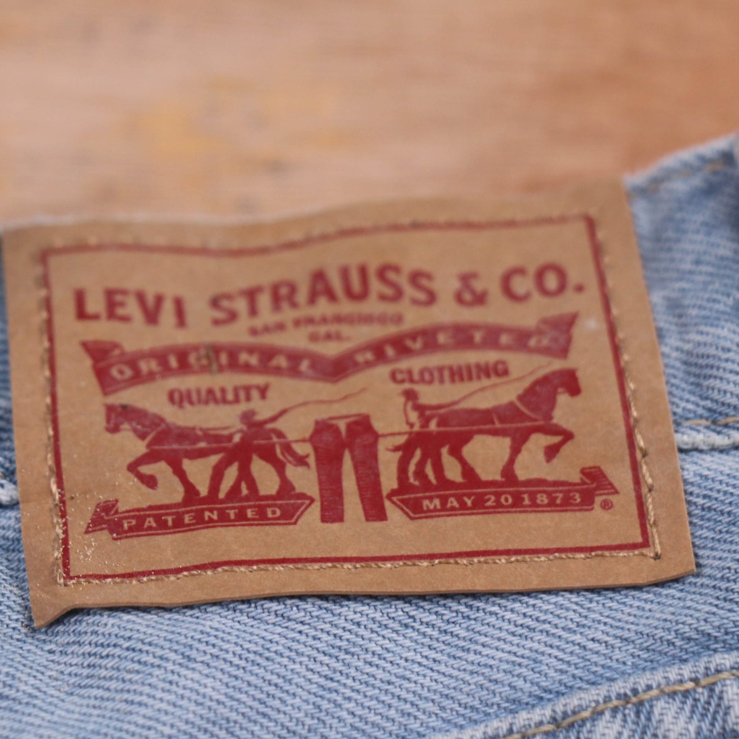 Levi's 721 Red Tab W30 L30 Loose Straight Leg Classic Ripped Style Blue Denim Je