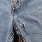 Levi's W34 L30 Straight Classic Ripped Style Blue Denim Jeans