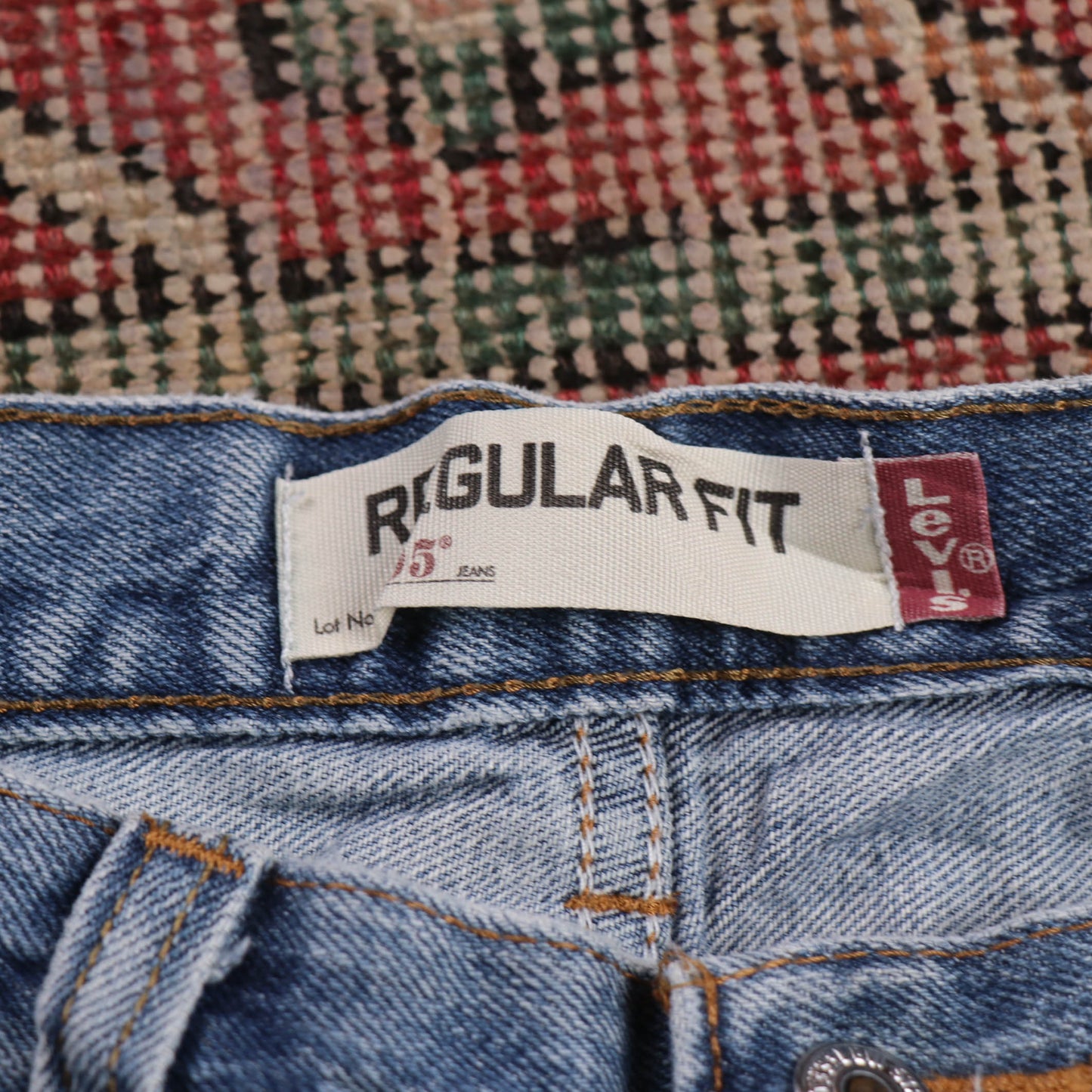 Levi's 505 W34 L31 Straight Leg Regular Fit Classic Ripped Style Blue Denim Jean