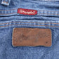 Wrangler W38 L34 Straight Leg Relaxed Fit Blue Denim Jeans