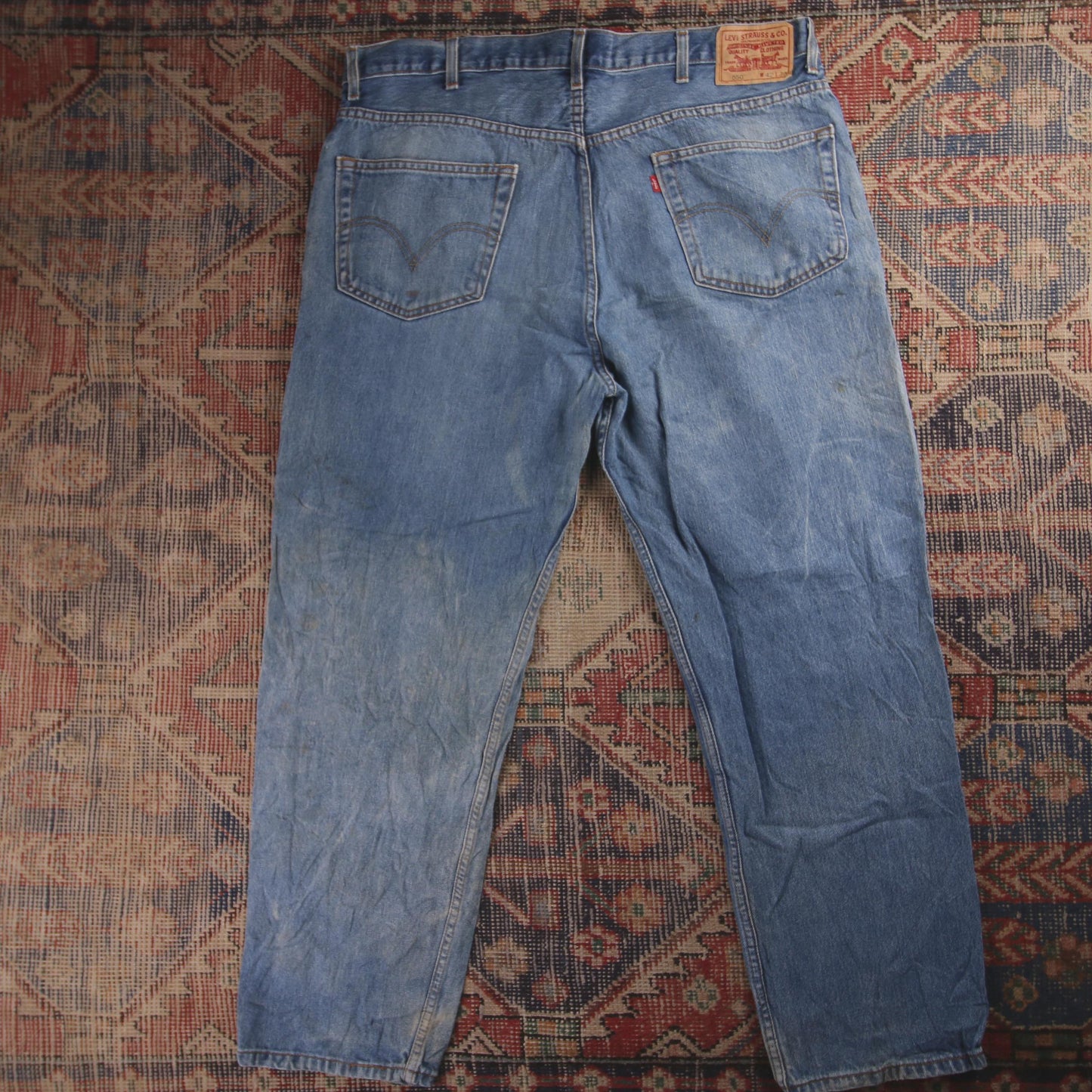 Levi's 550 Red Tab W40 L30 Tapered Leg Relaxed Fit Blue Denim Jeans