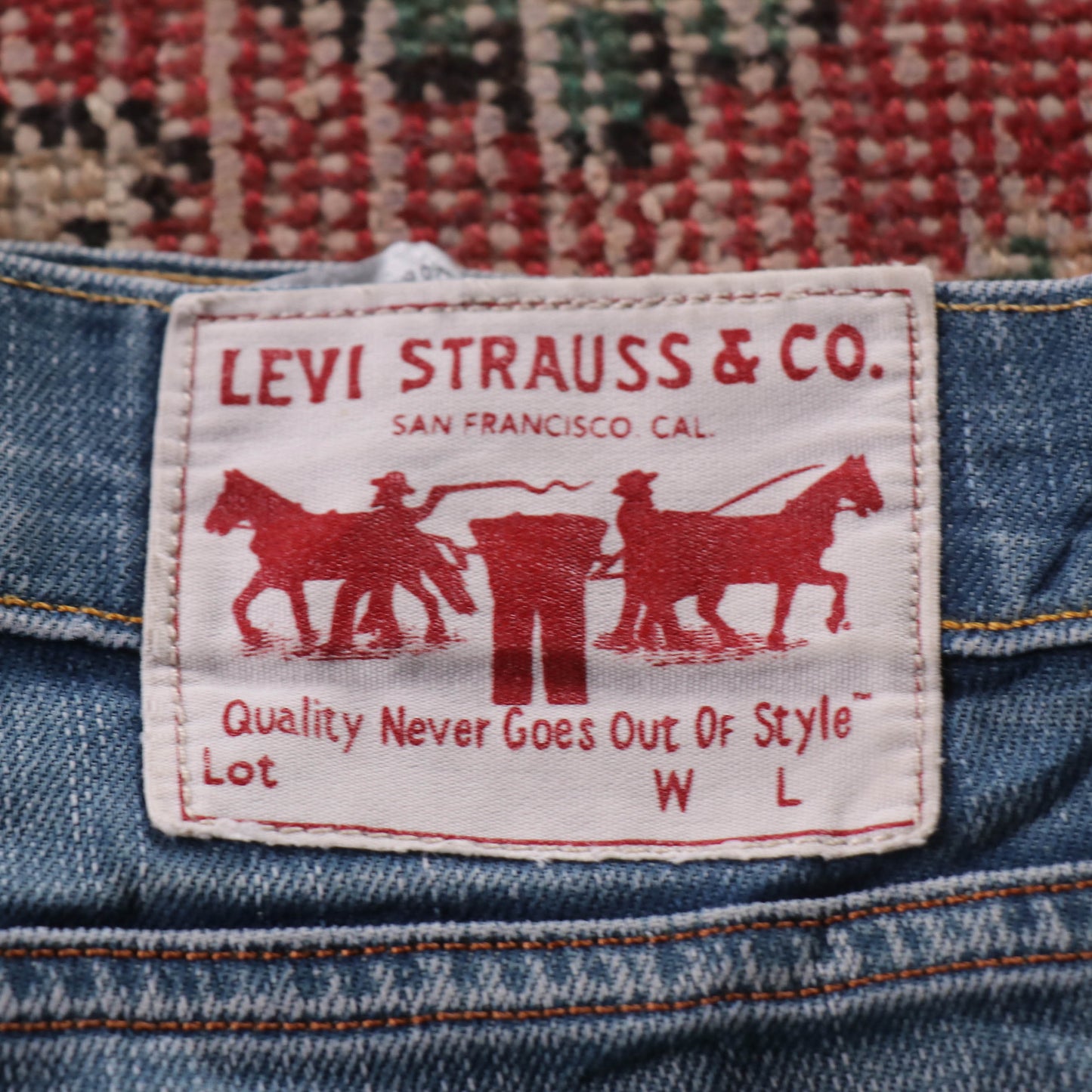 Levi's 514 Red Tab W34 L30 Straight Leg Blue Denim Jeans