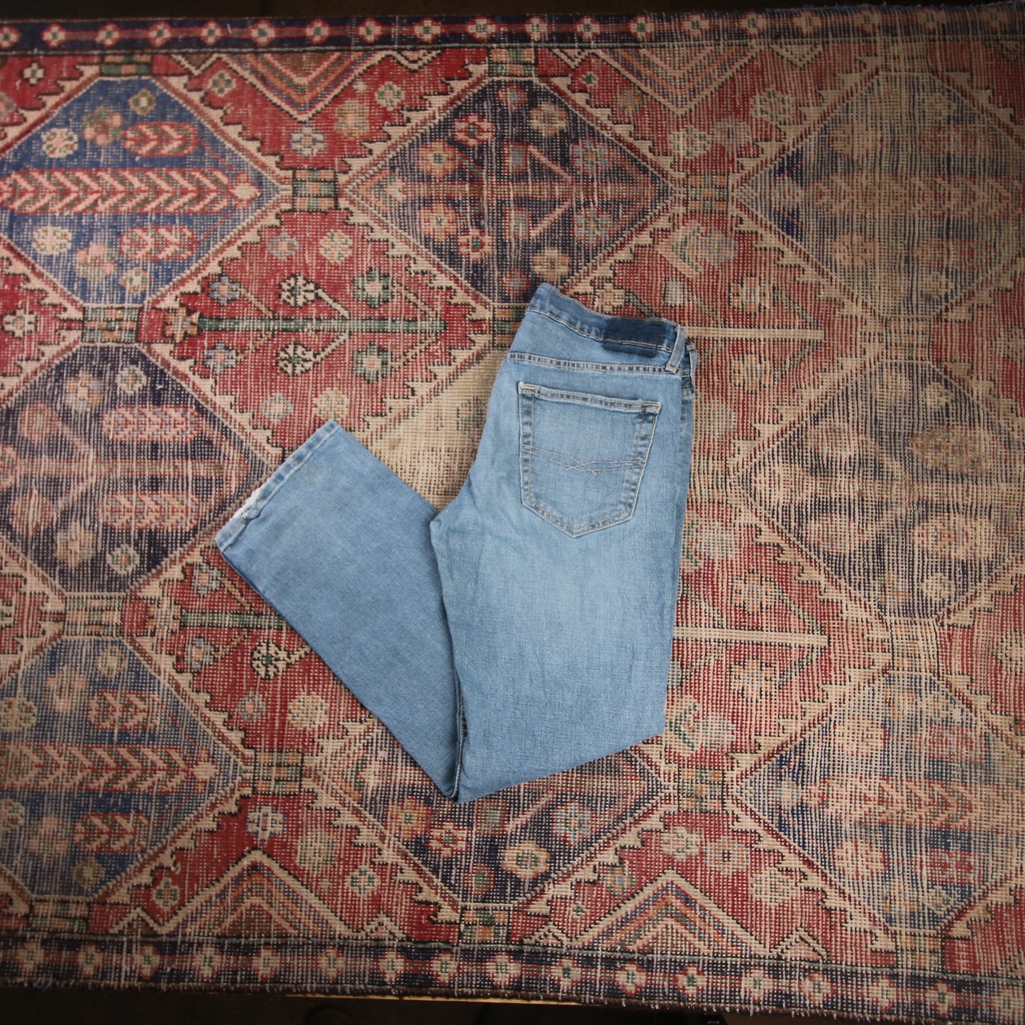 Levi's W32 L29 Straight Leg Relaxed Fit Blue Denim Jeans