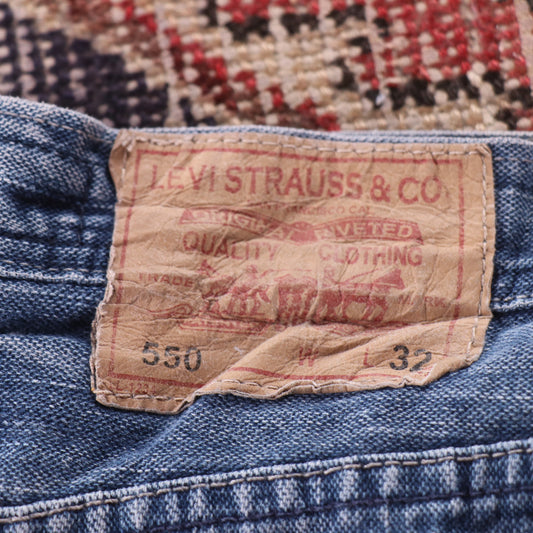 Levi's 550 Red Tab W30 L31 Tapered Leg Relaxed Fit Blue Denim Jeans