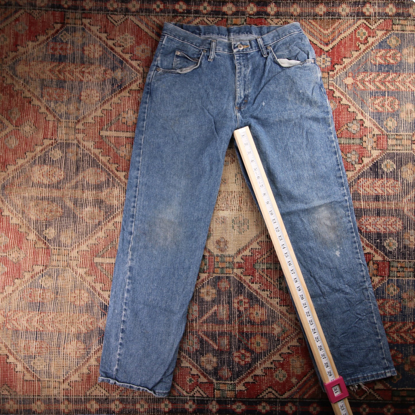 Wrangler W32 L31 Straight Leg Blue Denim Jeans