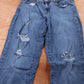 Levi's 723 Red Tab W28 L26 Boyfriend Classic Ripped Style Blue Denim Jeans