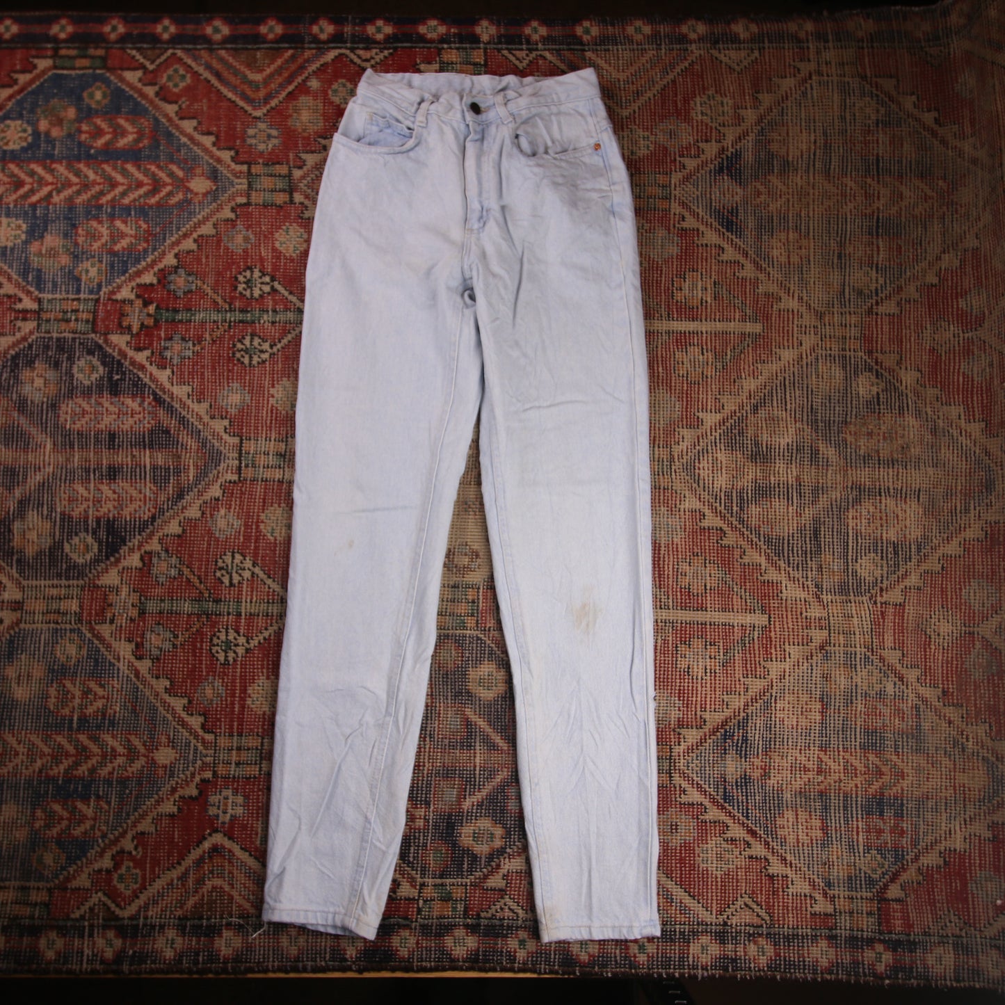 Lee W24 L32 Tapered Leg Relaxed Fit Blue Denim Jeans