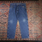 Unbranded W40 L30 Straight Leg Relaxed Fit Blue Denim Jeans