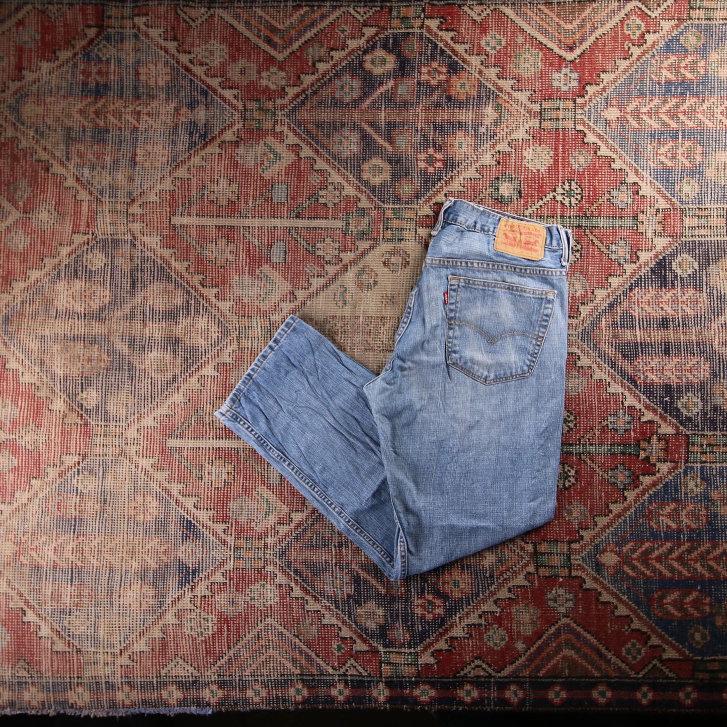 Levi's 501 Red Tab W30 L28 Original Fit Classic Ripped Style Blue Denim Jeans