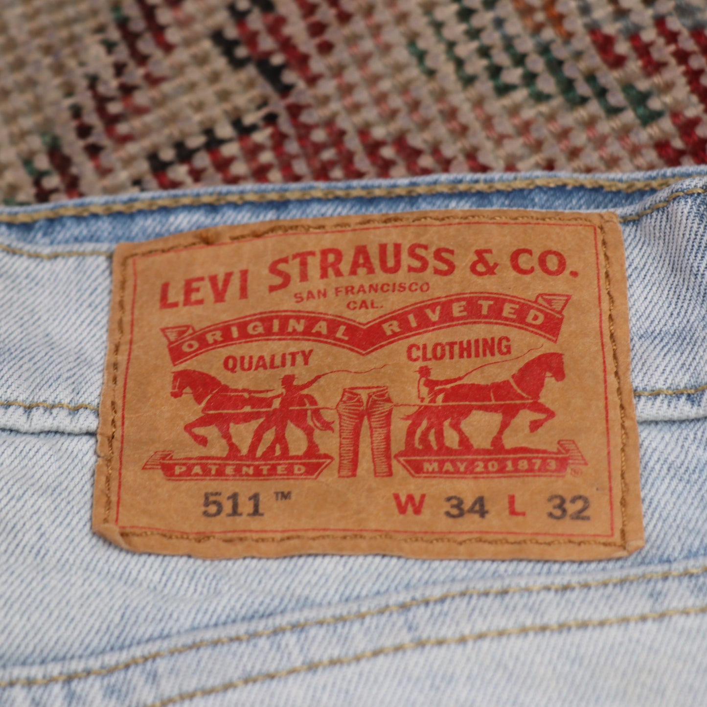 Levi's 511 W34 L32 Slim Fit Blue Denim Jeans