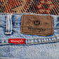 Wrangler W34 L32 Straight Leg Relaxed Fit Blue Denim Jeans