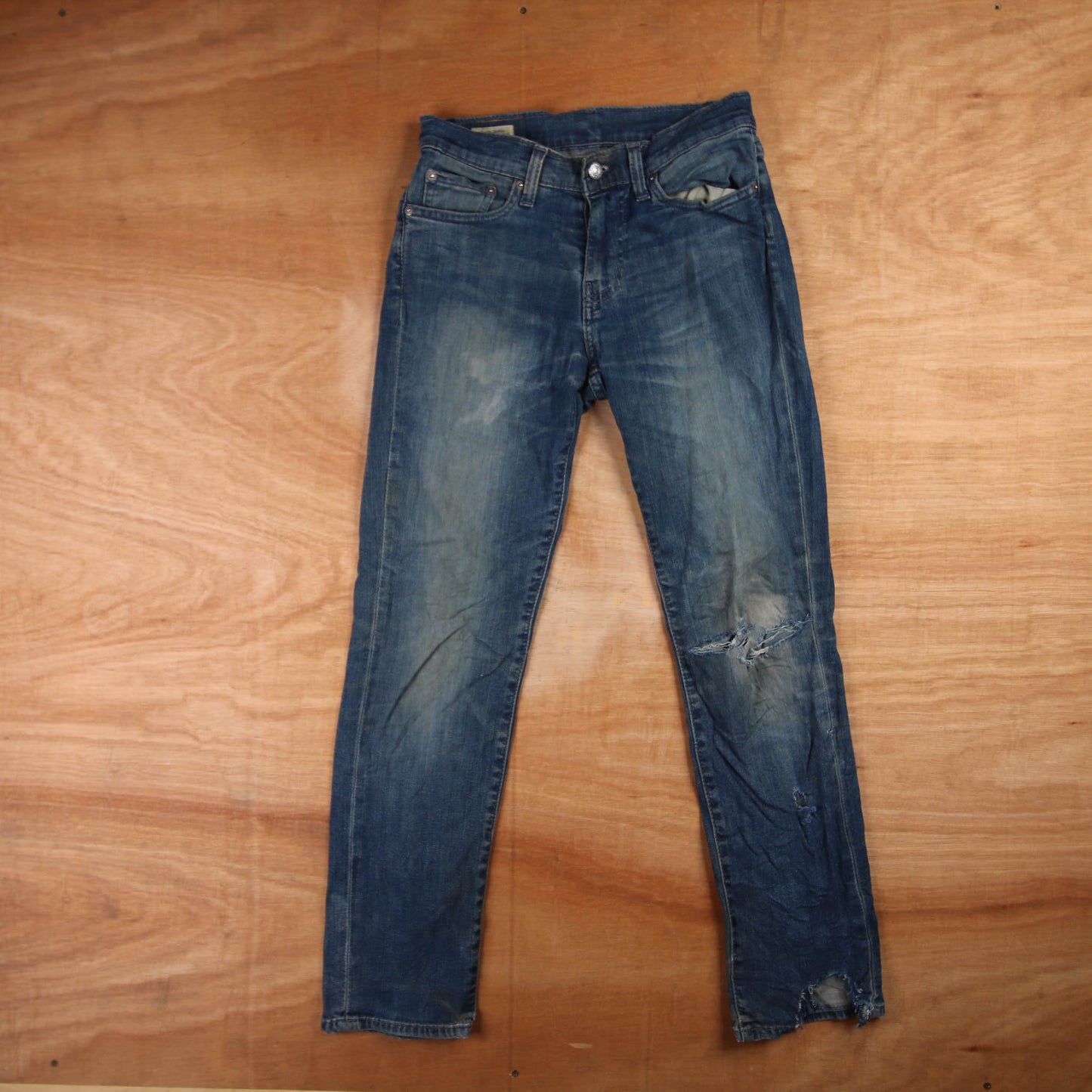Levi's 511 Red Tab W28 L29 Slim Fit Blue Denim Jeans