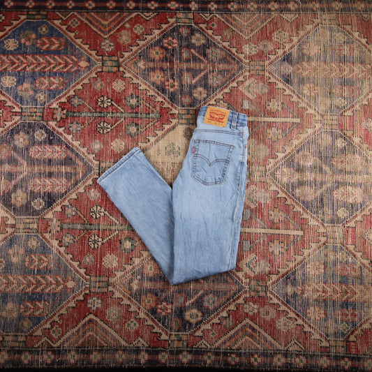 Levi's 514 W26 L29 Straight Leg Blue Denim Jeans